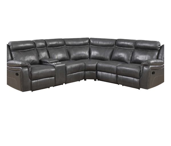 Lindell 6-piece Top Grain Leather Reclining Sectional